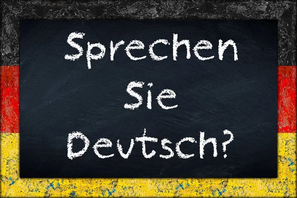 Schrechen sie Deutsch Almanya bayrak çerçeveli karatahta — Stok fotoğraf