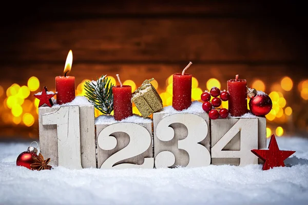 Första söndagen i advent-konceptet — Stockfoto