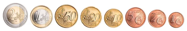 Euro e cêntimo conjunto de moedas — Fotografia de Stock