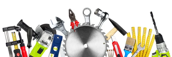 DIY tools collage concept isolated — Stock Photo, Image