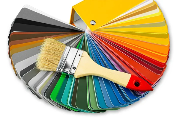 Kleur Gids Fan Grafiek Catalogus Spectrum Van Allerlei Verschillende Kleuren — Stockfoto