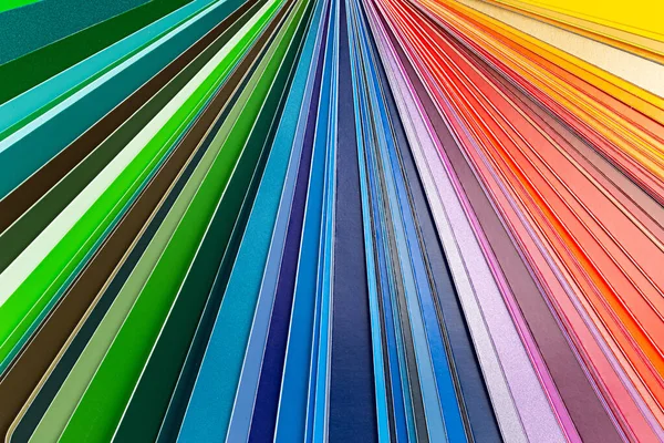 Espectro Catálogo Gráfico Fãs Cores Todos Tipos Várias Cores Para — Fotografia de Stock