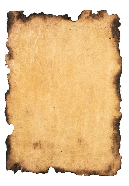 古旧复古复古纸的藏宝图样式图 古色古香的褐色纸板设计图案空白 仿制空间复古 白色背景隔离 — 图库照片
