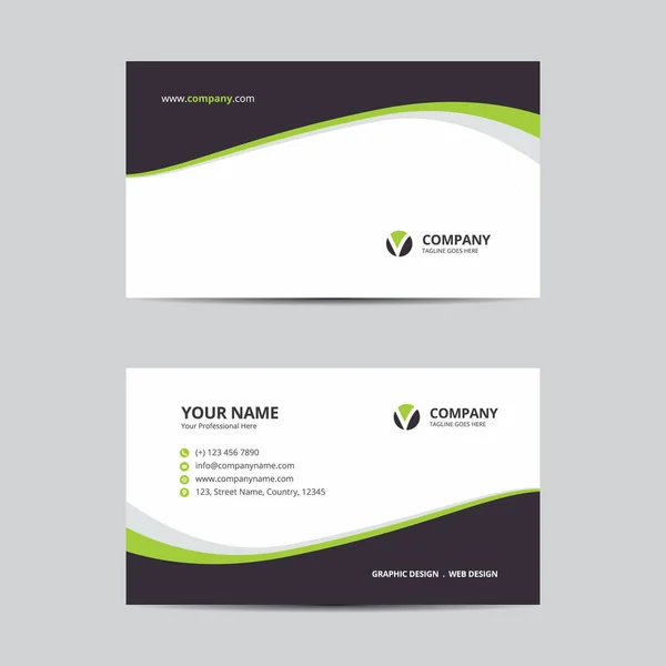 Business Card Template Vector Design — Stock Vector