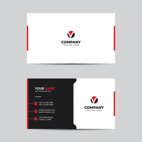 Business Card Template Vector Design — Stock Vector
