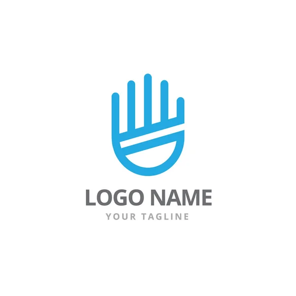 Finanças Mão Vector Logo Design —  Vetores de Stock