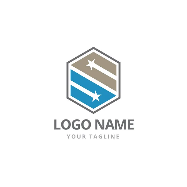 Sterne Linien Modernes Logo Design — Stockvektor