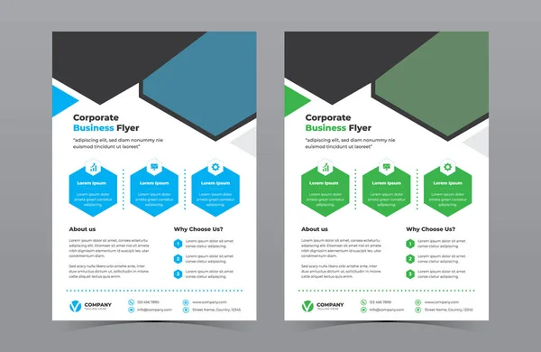 Corporate Business Flyer Vector Design — Stock vektor