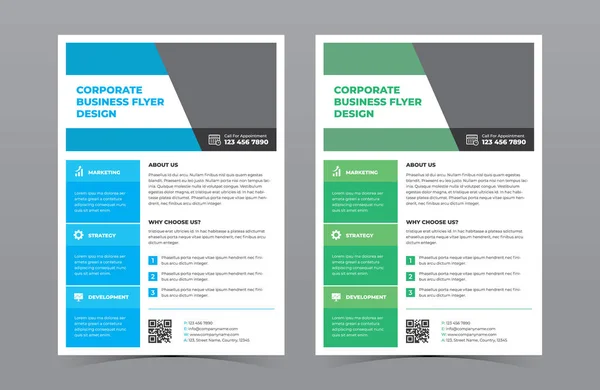 Corporate Business Flyer Vector Design — Stock vektor