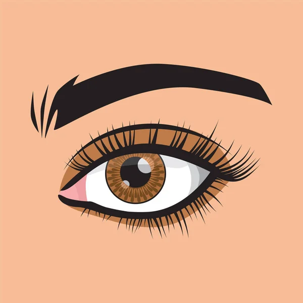 Heart Displayed Pupil Vector Illustration Beauty Image Beauty Women Style — Stock Vector