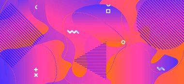 Pembe Sıvı Şekiller. İş Dalgası Sunumu. 