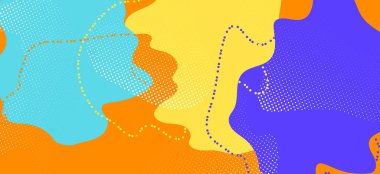 Sarı Memphis Posteri. Vektör Özeti 