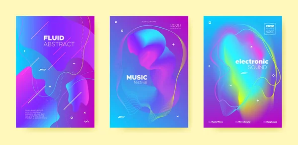 Purple Electro Music Poster. Gradiente abstracto — Archivo Imágenes Vectoriales