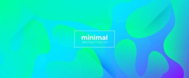 Yeşil Grafik Arka Plan. Akışkan Renkli. 3d 