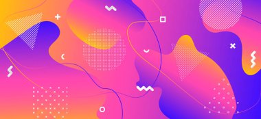 Renkli Dalga Şekilleri. Vektör Soyut Doku. 