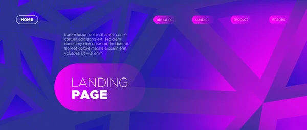 Violet Landing Page. Vektorový mnohoúhelníkový nápis. — Stockový vektor