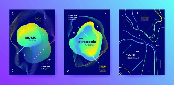 Banner de Música Moderna. Líneas futuristas. Baile — Vector de stock