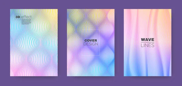 Rainbow Banner. Music 3d Vector. Lines