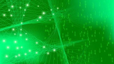 Parlak Büyük Veri Arkaplanı. Sosyal Ağ. 