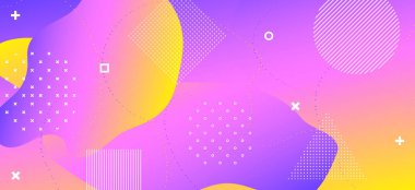 Renkli Sıvı Posteri. Yaratıcı Memphis 