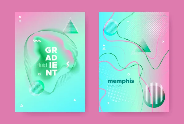 Gráfico Memphis Elementos Geométricos. Contemporâneo — Vetor de Stock