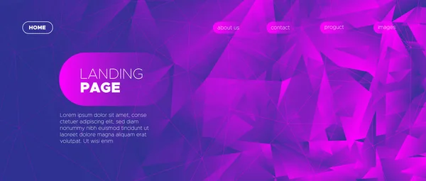 Violet Landing Page. Vector Polygon Background. — Stock Vector