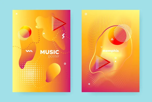 Orange Fluid Brochure. Rood moderne hippe — Stockvector