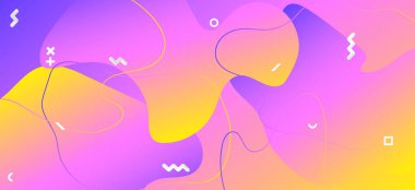 Gradyan Sıvı Posteri. Moda Geometriği 