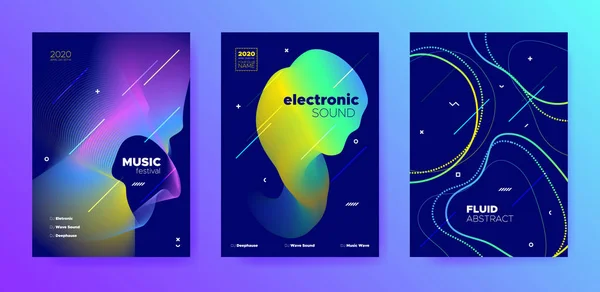 Mor Müzik Posteri. Asgari çizgiler. Tekno 