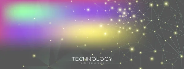 Magische futuristische Tapete. Technologie-Grafik. — Stockvektor