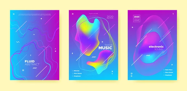 Purple Trance Music Poster. Abstract Gradient — Stock vektor