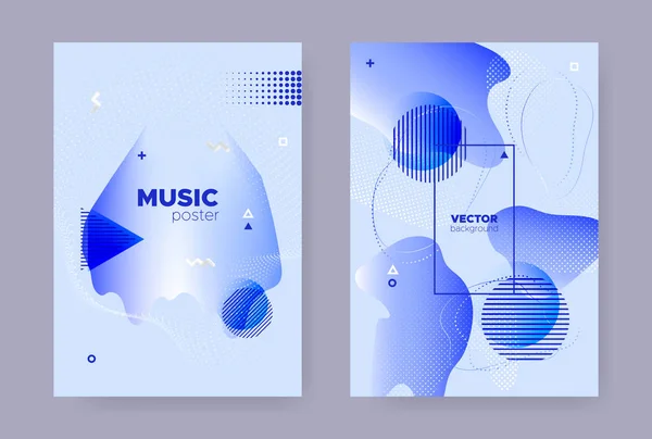 Brochure Pastel Hipster Memphis. Débit vectoriel — Image vectorielle