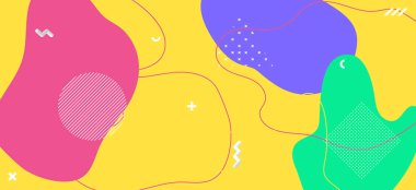 Renkli Memphis Tasarımı. Yaz Özeti 