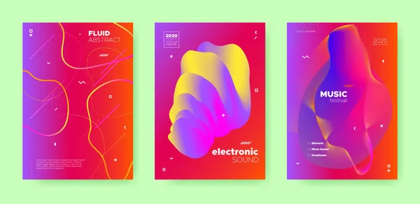 Czerwone tło płynów. Gradient Music Design. — Wektor stockowy