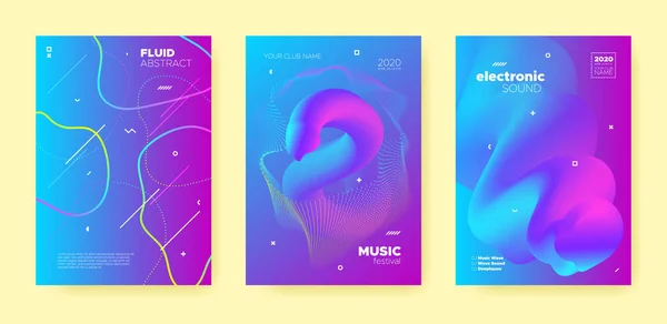 Purple House Music Poster. Gradiente abstracto — Vector de stock