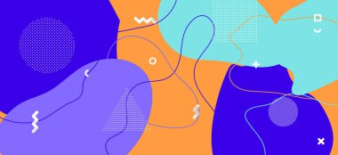 Mavi Memphis Sayfası. En Küçük Geometrik Bileşim. 