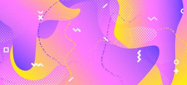 Pembe Sıvı Tasarımı. Hippi Memphis Dekorasyonu. 