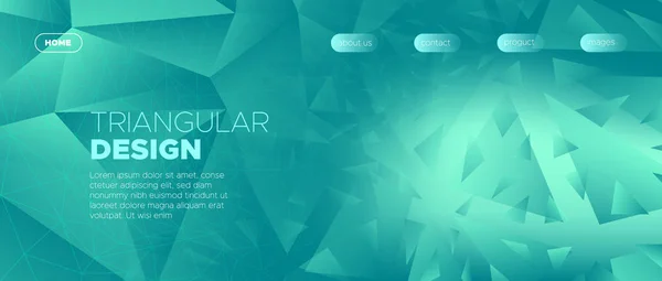 Polygonal Landing Page. Gradient Geometric