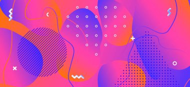 Mavi Sıvı Şekiller. Gradyan Sıvı Sunumu. 