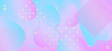 Soyut Pastel Posteri. Geometrik Sıvı Tasarımı. 