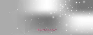 Gray Wireless Abstract. Technology Illustration. 