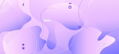 Pastel Mor Poster. Violet Memphis Tasarımı. Akış 