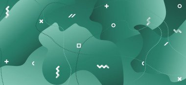 Dalga Sıvı Şekilleri. Karanlık Soyut Broşür. 