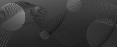 Siyah Dijital Arkaplan. Akış Soyut Hareketi. 