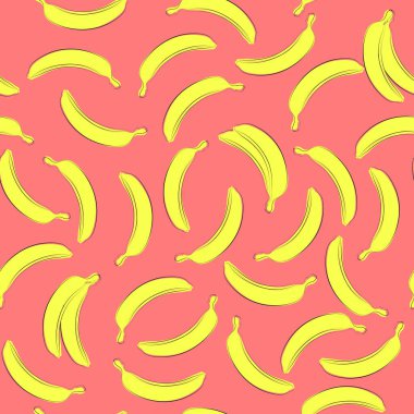 Hipster Style 'da kusursuz muz deseni. Meyve. 