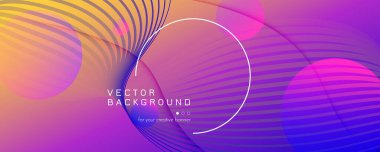 Sıvı Soyut. Akan İniş Sayfası. 3d Şekiller 