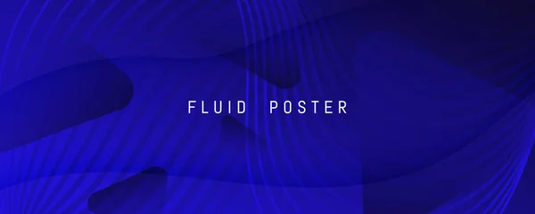 Fundo Futurista Profundo. Banner de formas de fluxo . — Vetor de Stock