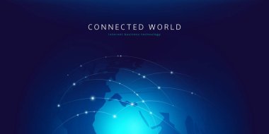 Futuristic. Tech Planet. Connection World. clipart