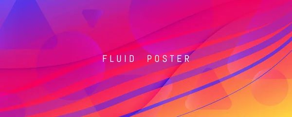 Forma de fluido brillante. Diseño abstracto de flujo. Ola. — Vector de stock