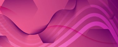 Renkli Akış Dalgası. Pembe Geometrik Arkaplan. 3d 